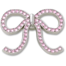 Colgantes Jibbitz™ con lazo rosa brillante