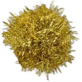 Colgantes Jibbitz™ con pompón dorado de oropel