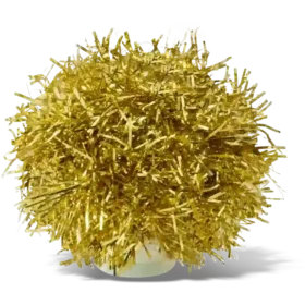 Colgantes Jibbitz™ con pompón dorado de oropel