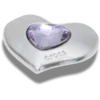 Colgantes Jibbitz™ «Corazón» con gemas SMT en plata y morado