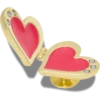 Colgantes Jibbitz™ «Corazón con medallón de burbujas dorado»