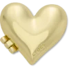 Colgantes Jibbitz™ «Corazón con medallón de burbujas dorado»