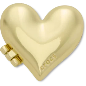 Colgantes Jibbitz™ «Corazón con medallón de burbujas dorado»
