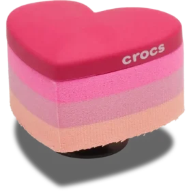 Colgantes Jibbitz «Corazón rosa apilado»