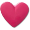 Colgantes Jibbitz «Corazón rosa apilado»