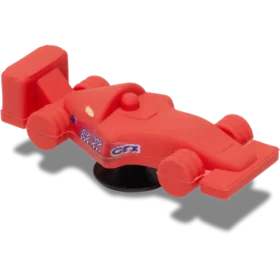 Colgantes Jibbitz™ de coche de carreras rojo en 3D