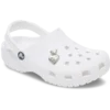 Colgantes Jibbitz™ de doble corazón plateados