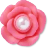 Colgantes Jibbitz™ de flor rosa con perla en el centro Colgantes Jibbitz™ de flor rosa con perla en el centro
