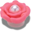 Colgantes Jibbitz™ de flor rosa con perla en el centro Colgantes Jibbitz™ de flor rosa con perla en el centro