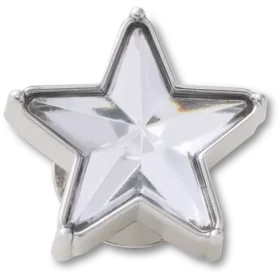 Colgantes Jibbitz™ «Estrella brillante con gema plateada»