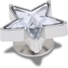 Colgantes Jibbitz™ «Estrella brillante con gema plateada»