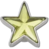 Colgantes Jibbitz™ «Estrella con gemas SMT» en plata y verde