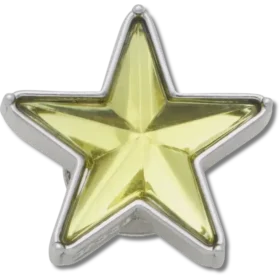 Colgantes Jibbitz™ «Estrella con gemas SMT» en plata y verde