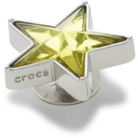 Colgantes Jibbitz™ «Estrella con gemas SMT» en plata y verde