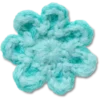 Colgantes Jibbitz «Flor azul de ganchillo»
