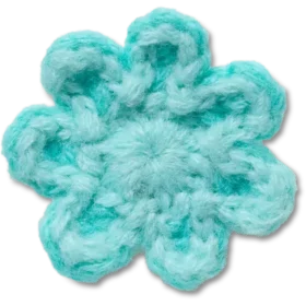Colgantes Jibbitz «Flor azul de ganchillo»