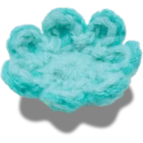 Colgantes Jibbitz «Flor azul de ganchillo»