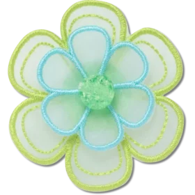 Colgantes Jibbitz™ «Flor de malla verde»