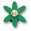 Colgantes Jibbitz™ «Flor giratoria verde retro»