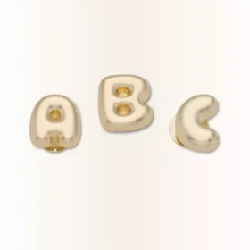Colgantes Jibbitz™ «Gold Bubble Letter a»