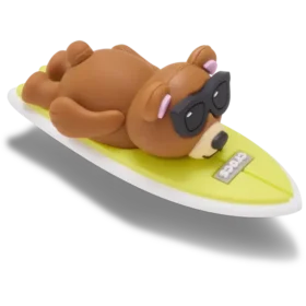 Colgantes Jibbitz™ «Oso surfeando» en 3D