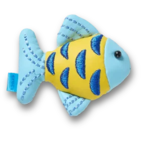 Colgantes Jibbitz™ «Pez brillante azul y dorado»