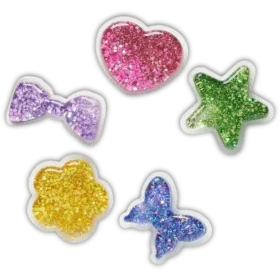 Colgantes Jibbitz™ Squish de 5 unidades que cambian de color con la luz UV