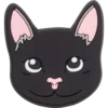 Colgantes para zapatos Jibbitz con gato negro