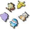 Conjunto variado de 5 colgantes Jibbitz™ de Pokémon