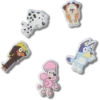 Conjuntos de 5 colgantes Jibbitz de Bluey