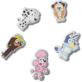 Conjuntos de 5 colgantes Jibbitz de Bluey
