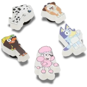 Conjuntos de 5 colgantes Jibbitz de Bluey