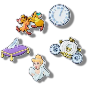 Conjuntos de 5 colgantes Jibbitz™ de Cenicienta