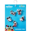 Conjuntos de 5 colgantes Jibbitz de Mickey y Minnie de PVC