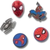 Conjuntos de 5 colgantes Jibbitz de Spiderman II