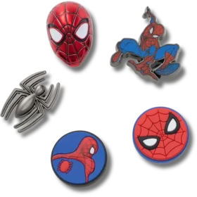 Conjuntos de 5 colgantes Jibbitz de Spiderman II