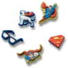 Conjuntos de 5 colgantes Jibbitz™ de Superman