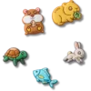 Conjuntos de 5 colgantes Jibbitz Super Pets