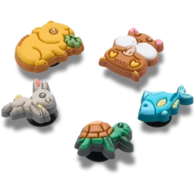 Conjuntos de 5 colgantes Jibbitz Super Pets