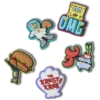 Pack de 5 colgantes Jibbitz de Bob Esponja