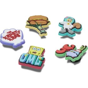 Pack de 5 colgantes Jibbitz de Bob Esponja