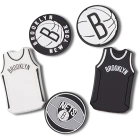 Pack de 5 colgantes Jibbitz™ de los Brooklyn Nets de la NBA