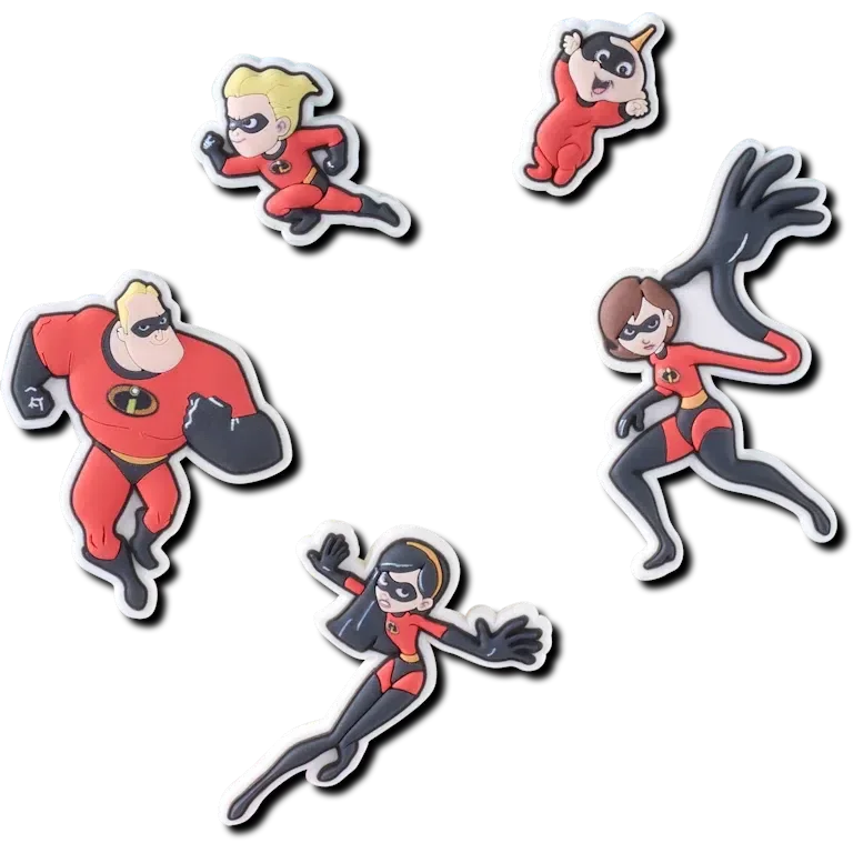 Pack de 5 colgantes Jibbitz™ de «Los Increíbles» de Pixar Pack de 5 colgantes Jibbitz™ de «Los Increíbles» de Pixar