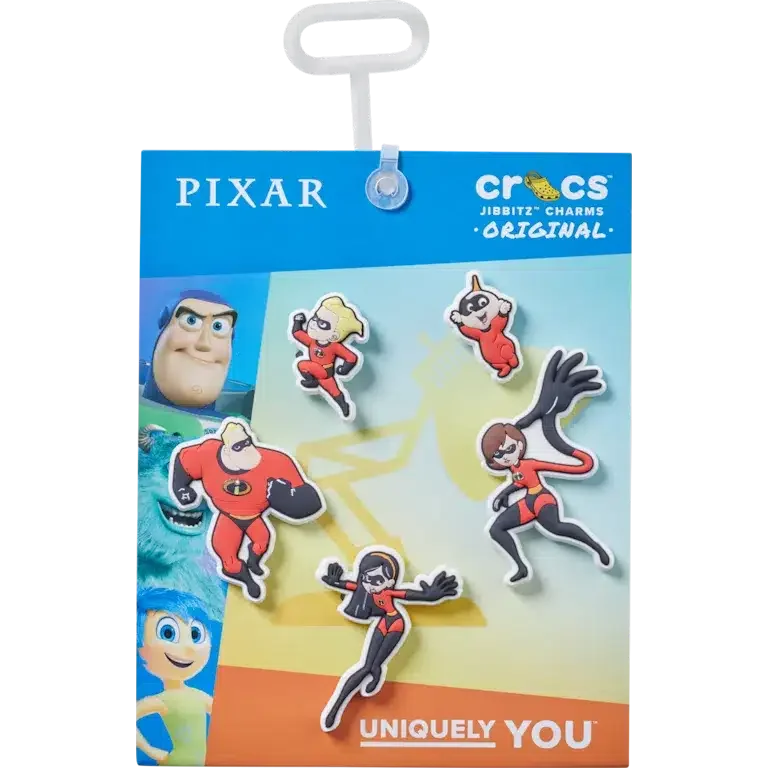 Pack de 5 colgantes Jibbitz™ de «Los Increíbles» de Pixar Pack de 5 colgantes Jibbitz™ de «Los Increíbles» de Pixar