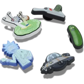 Pack de 5 colgantes Jibbitz de Rick y Morty