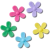 Pack de 5 colgantes Jibbitz «Flower Power»