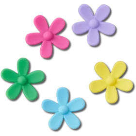 Pack de 5 colgantes Jibbitz «Flower Power»