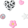 Pack de 5 colgantes Jibbitz «Girly Icon»