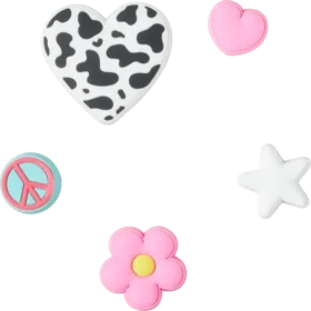 Pack de 5 colgantes Jibbitz «Girly Icon»