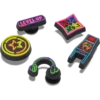 Pack de 5 colgantes Jibbitz «Level up Gamer»